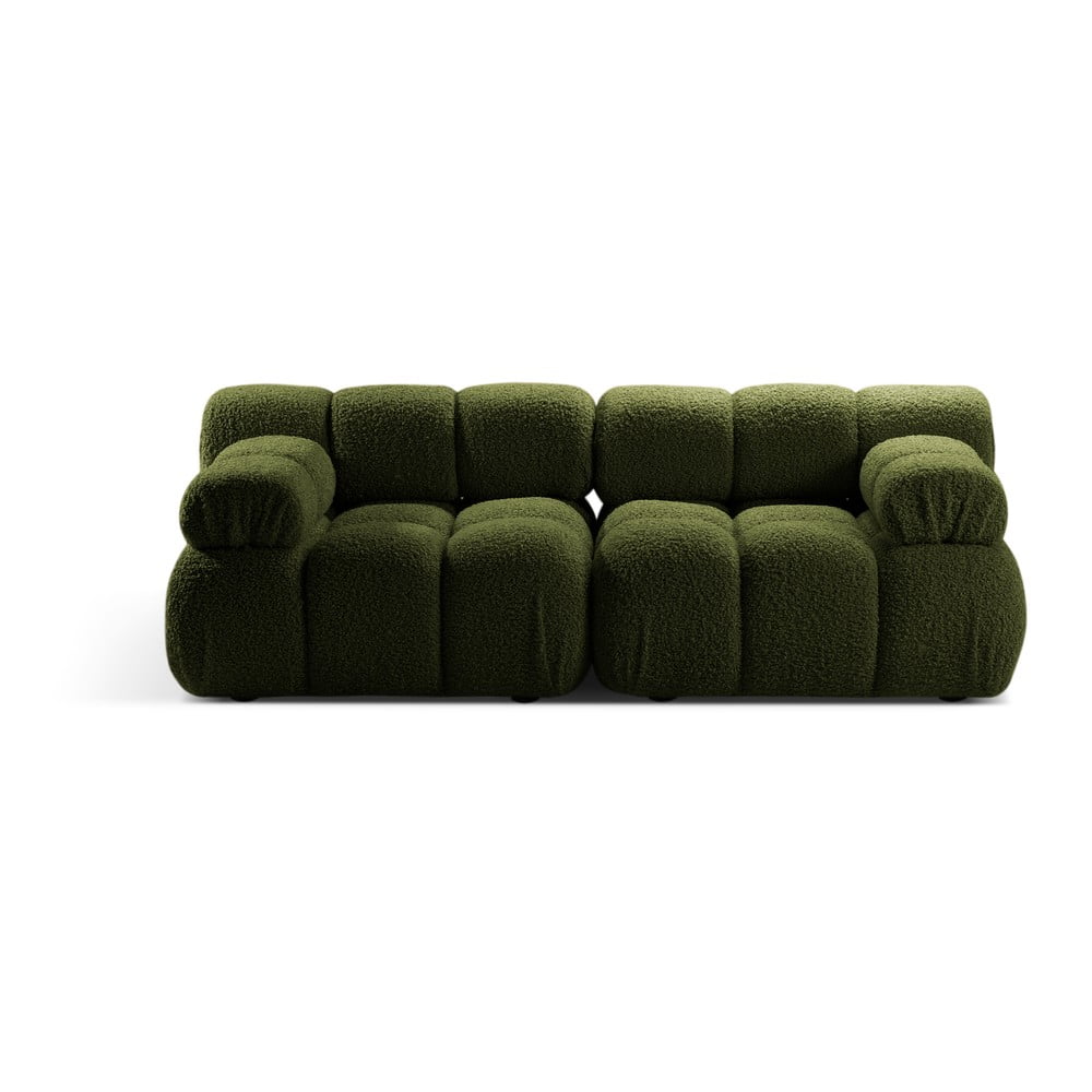 Canapea modulară verde cu tapițerie din țesătură bouclé 188 cm Bellis – Micadoni Home