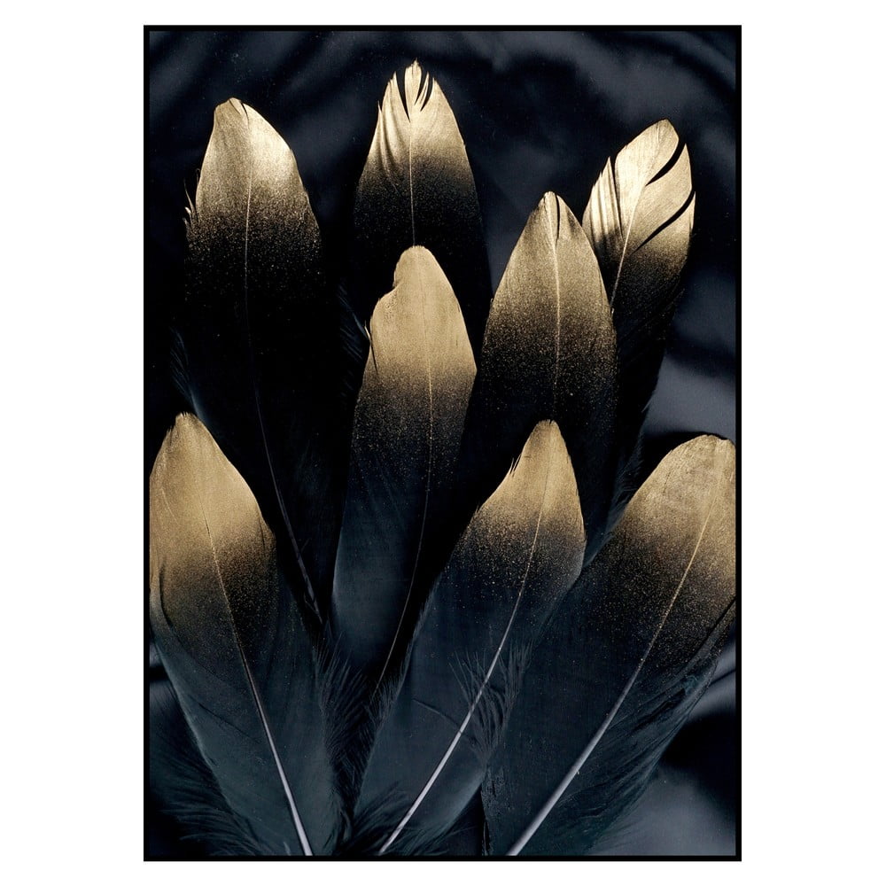 Tablou 50×70 cm Golden Feather – Malerifabrikken 50x70 imagine 2022
