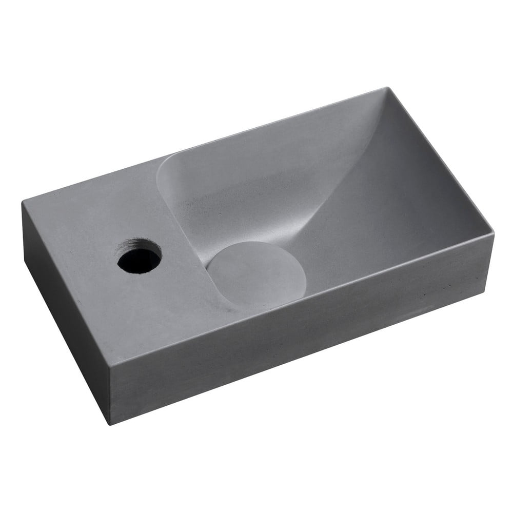 Chiuvetă mică pentru WC gri din beton 31x17 cm Piccolino – Sapho