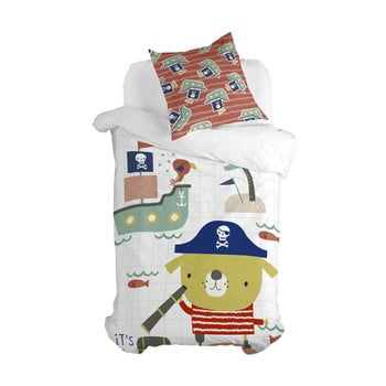 Lenjerie de pat din bumbac pentru copii moshi moshi pirate, 140 x 200 cm