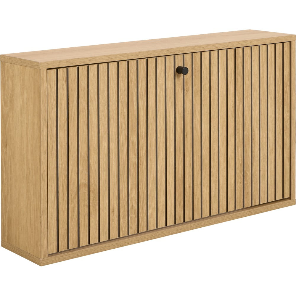 Pantofar în culoare naturală cu deschidere înclinată cu aspect de lemn de stejar 72x43x17 cm Albany – Actona