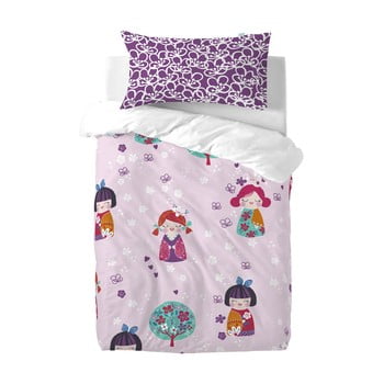Lenjerie de pat din bumbac pentru copii moshi moshi cherry blossom, 100 x 120 cm