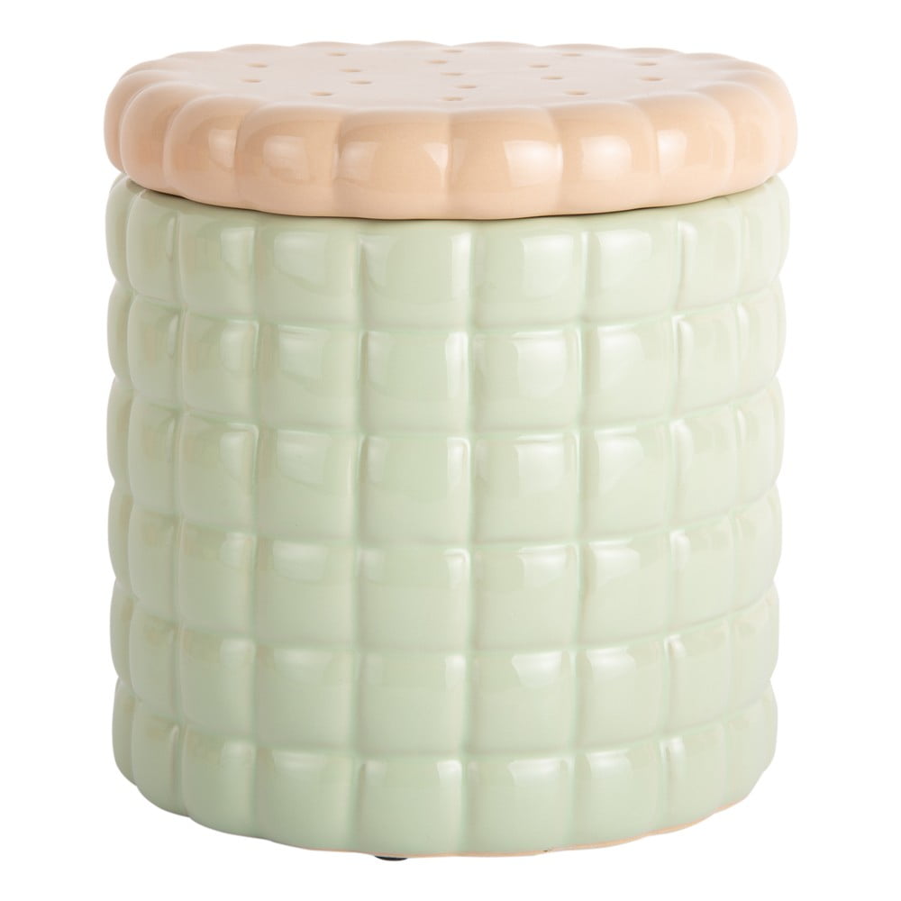 Cutie de depozitare verde-deschis din ceramică decorativă ø 14x15 cm Biscuit Box – PT LIVING