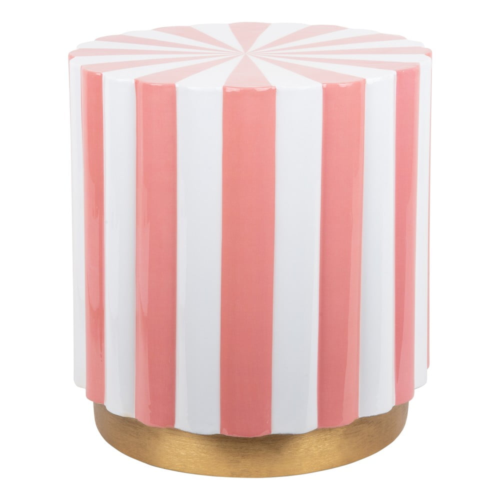 Măsuță auxiliară rotundă din metal ø 40 cm Candy Swirl – Leitmotiv