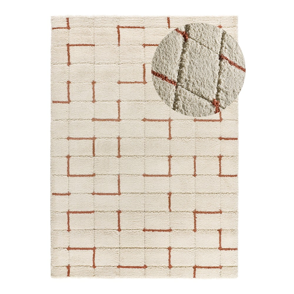 Covor cărămiziu-crem 200x290 cm Brenda – Universal