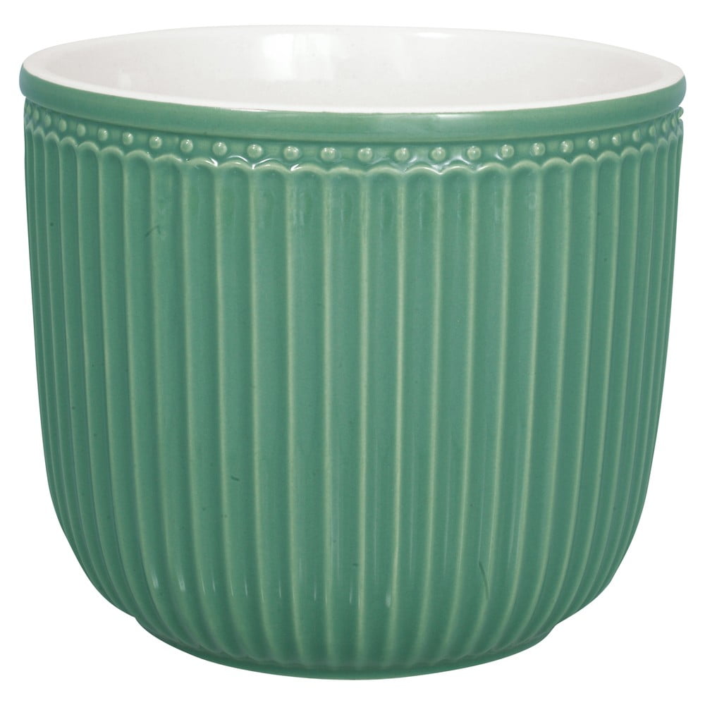 Ghiveci din ceramica Green Gate Alice, Ã¸ 14 cm, verde
