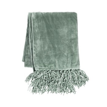 Pătură din micropluș tiseco home studio tassels, 220 x 240 cm, verde