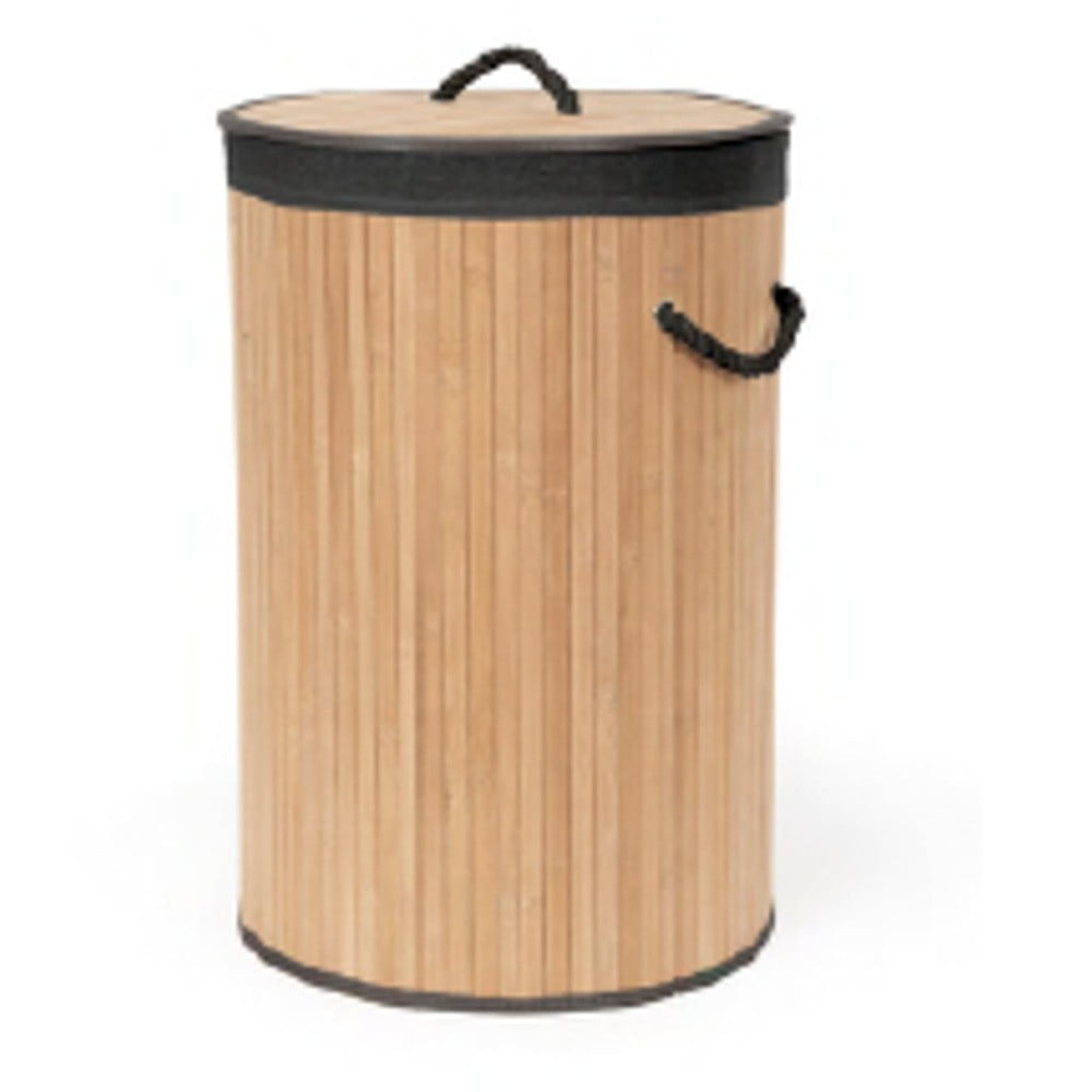 Coș de rufe în culoare naturală din bambus 70 l Bamboo – Compactor