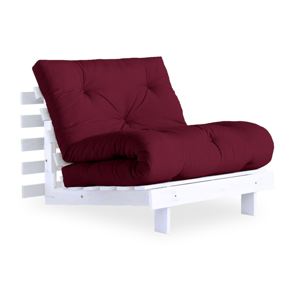 Fotoliu variabil Karup Design Roots White/Bordeaux