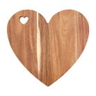 Tocător din lemn de acacia în formă de inimă Premier Housewares Socorro, 30 x 28 cm, margine roz