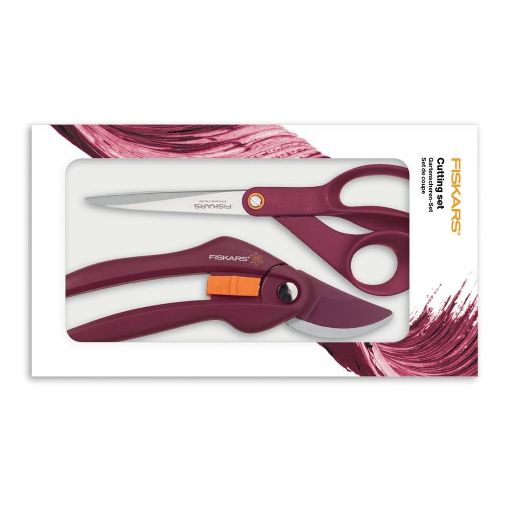 Set 2 foarfeci fiskars merlot, roșu
