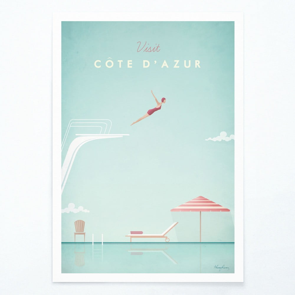 Poster Travelposter Côte d’Azur, A3 bonami.ro