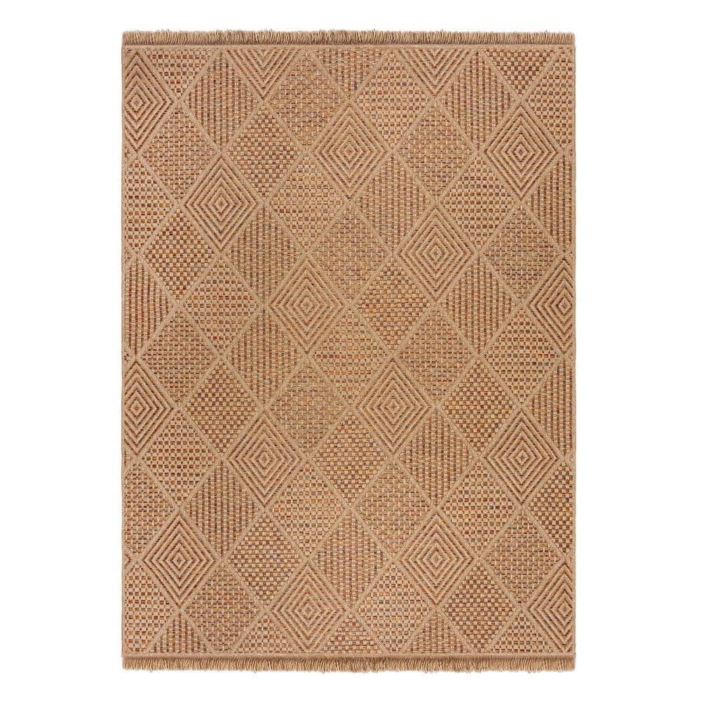 Covor pentru exterior și interior în culoare naturală 160x230 cm Nora Diamond – Flair Rugs