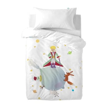 Husă pilotă și pernă din bumbac pentru copii mr. fox le petit prince, 100 x 120 cm