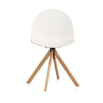 Scaun rotativ dining geese ebby, alb