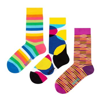 Set 3 perechi de șosete ballonet socks stripy în cutie de cadou, mărime 41 - 46