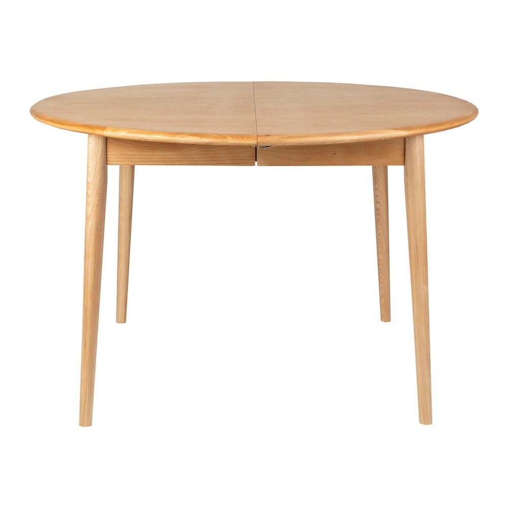 Masă de dining rotundă extensibilă cu blat cu aspect de lemn de stejar cu blat suplimentar ø 120 cm Twist – Zuiver