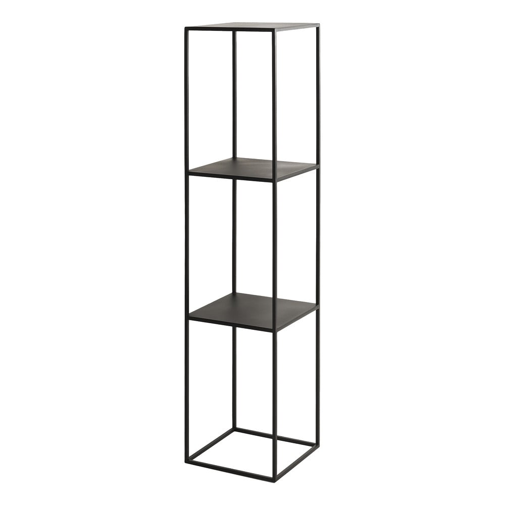 Bibliotecă metalică CustomForm Tensio, înălțime 140 cm, negru