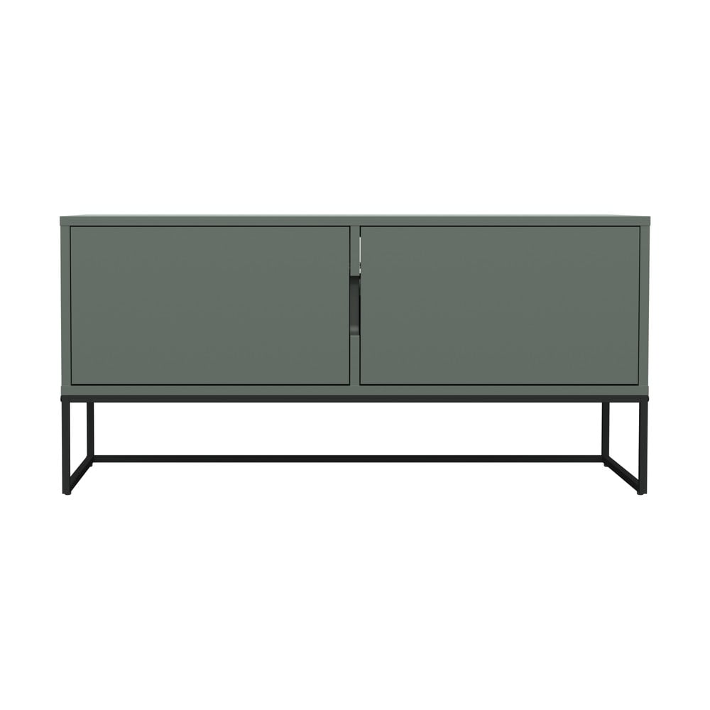 Masă TV cu picioare metalice și 2 uși Tenzo Lipp, lățime 118 cm, verde bonami.ro imagine 2022