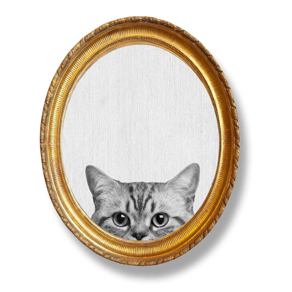 Tablou oval de perete Really Nice Things Cat, 40 x 50 cm bonami.ro imagine 2022