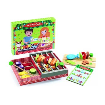 Set grătar cu accesorii din lemn pentru copii djeco joe și max