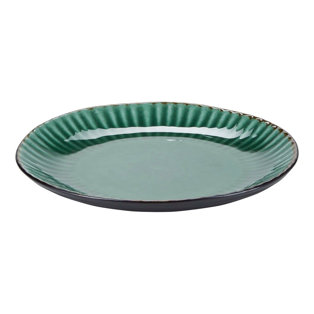 Poza Farfurie din gresie ceramica Bahne & CO Birch, Ã¸ 21,5 cm, verde