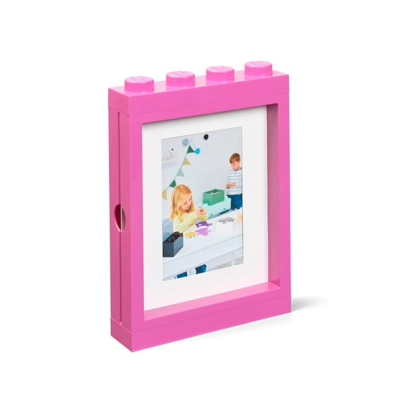 Ramă foto LEGO®, 19,3 x 26,8 cm, roz