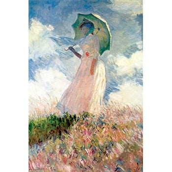 Reproducere tablou claude monet - woman with sunshade, 70 x 45 cm