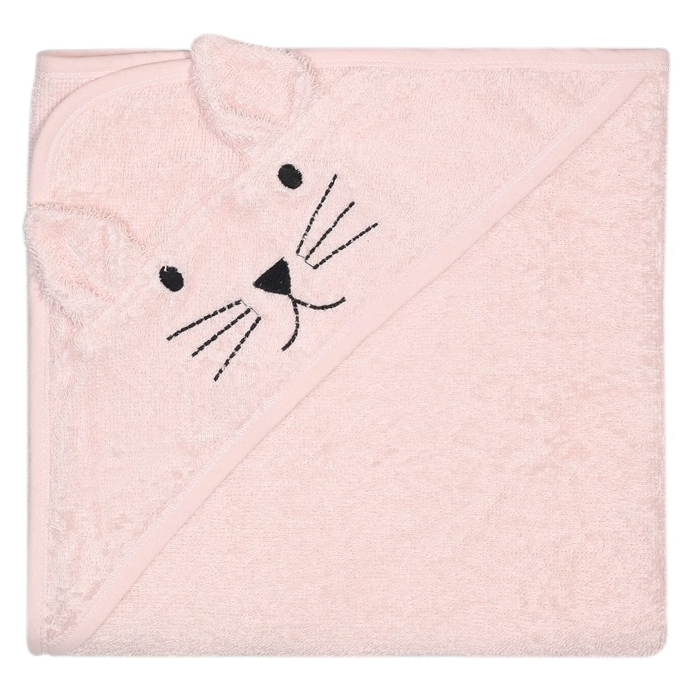 Prosoape de bumbac pentru copii cu glugă Kindsgut Cat, roz bonami.ro imagine 2022