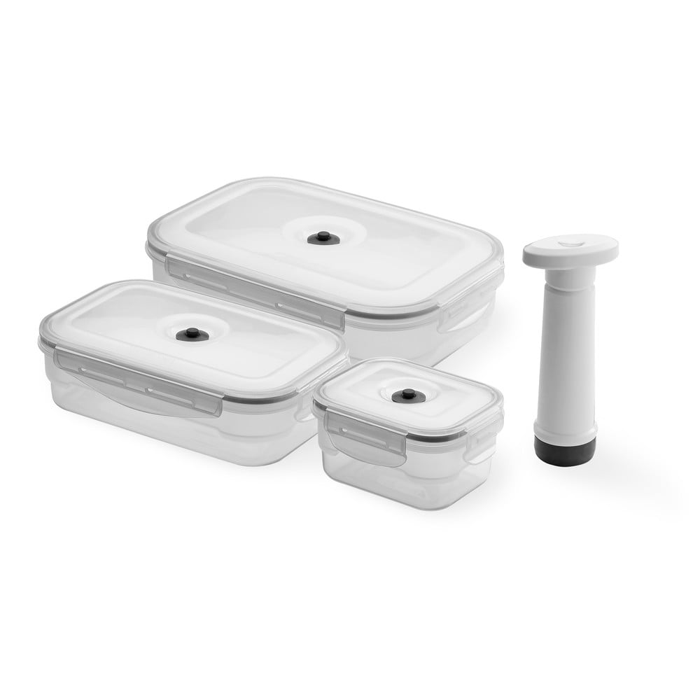 Set 3 recipiente pentru stocare alimente și pompă cu vacuum Compactor Food Saver bonami.ro imagine 2022
