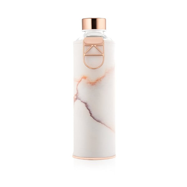Sticlă din sticlă borosilicată cu husă din piele artificială Equa Mismatch Lava, 750 ml, roz
