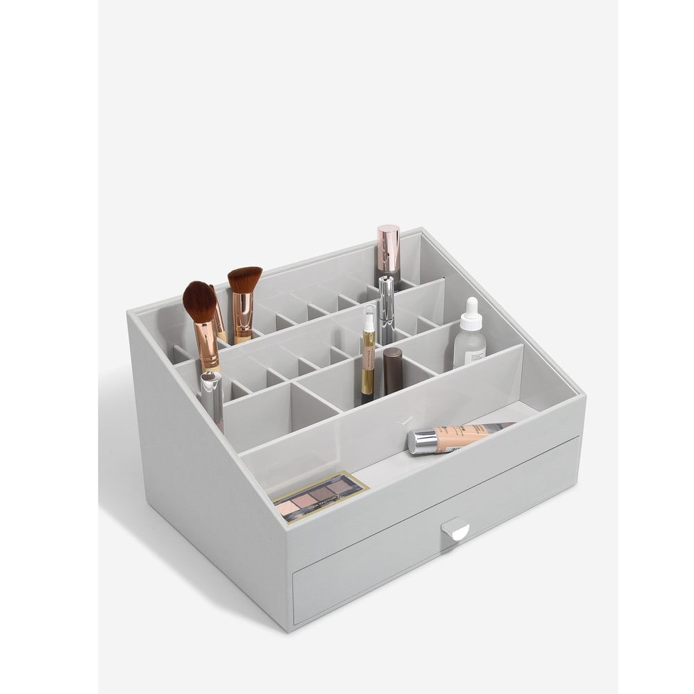 Organizator de baie gri pentru cosmetice Supersize – Stackers