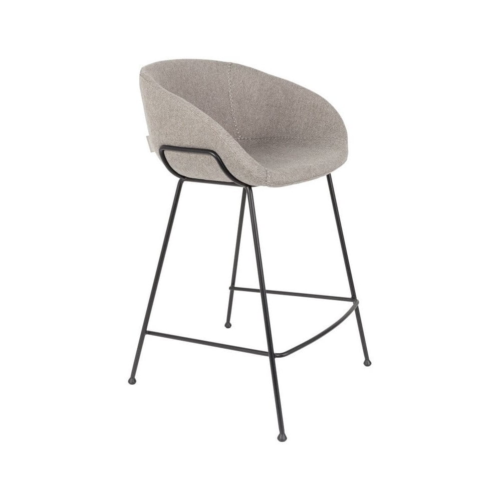 Set 2 scaune bar Zuiver Feston, înălțime scaun 65 cm, gri bar