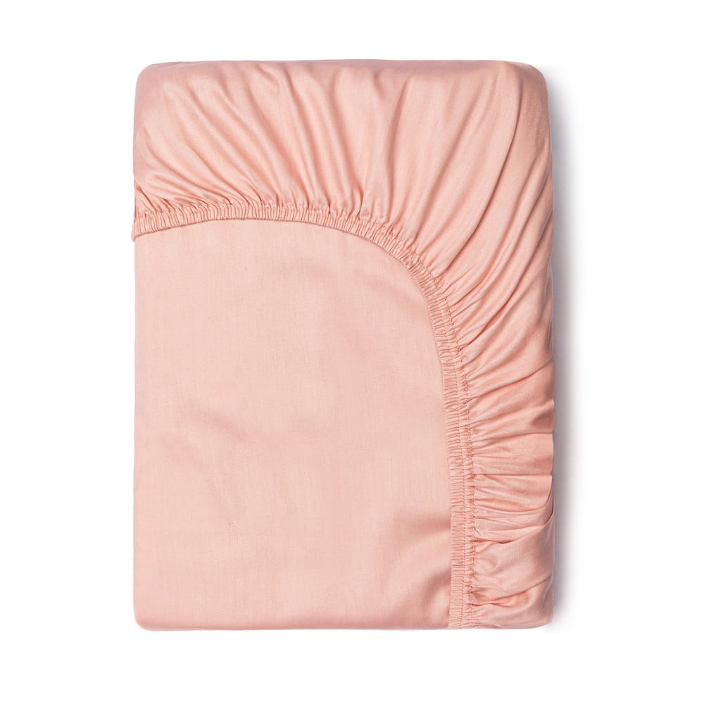 Cearșaf elastic din bumbac satinat HIP, 160 x 200 cm, roz 160 imagine noua somnexpo.ro