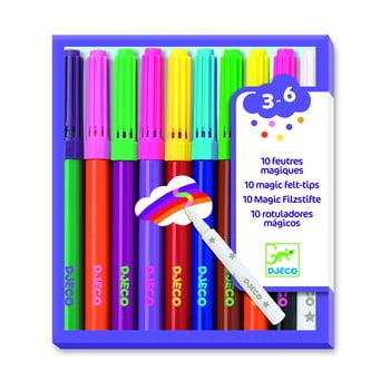 Set 10 carioci magice cu corector djeco magic