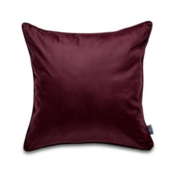 Față de pernă cu suprafață de catifea welovebeds eggplant, 50 x 50 cm, roșu închis