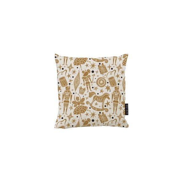 Pernă decorativă din bumbac cu motive de Crăciun Butter Kings Golden Nut Cracker, 50 x 50 cm