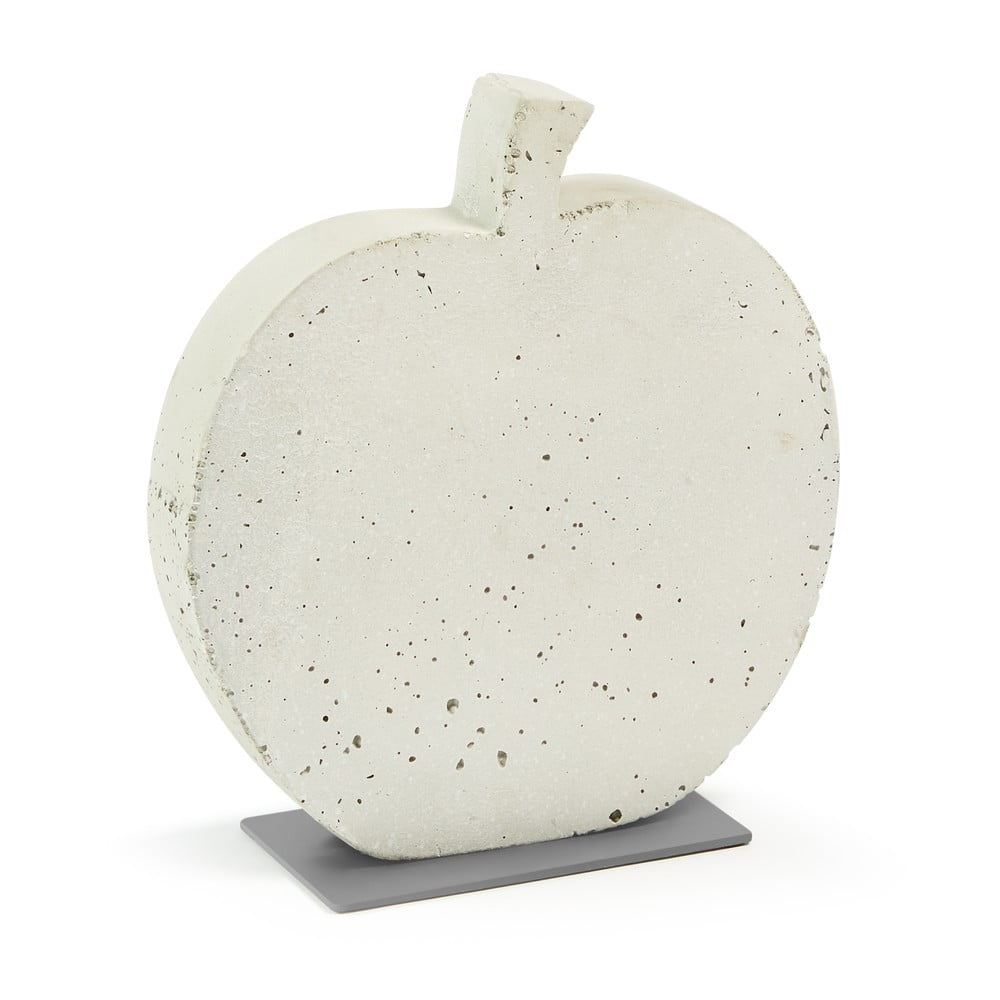 Decorațiune din ciment La Forma Sens Apple, 28 x 30 cm, alb