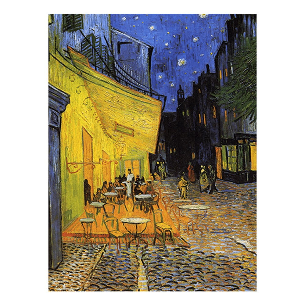 Reproducere pe pânză după Vincent van Gogh – Cafe Terrace, 60 x 45 cm bonami.ro