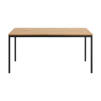 Masă cu construcție metalică și blat în decor de stejar sălbatic actona seaford, 180 x 90 cm
