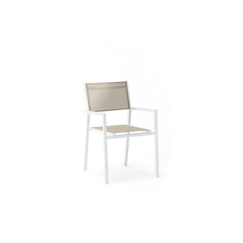 Set 4 scaune de grădină Ezeis Zephyr, gri - alb bonami.ro