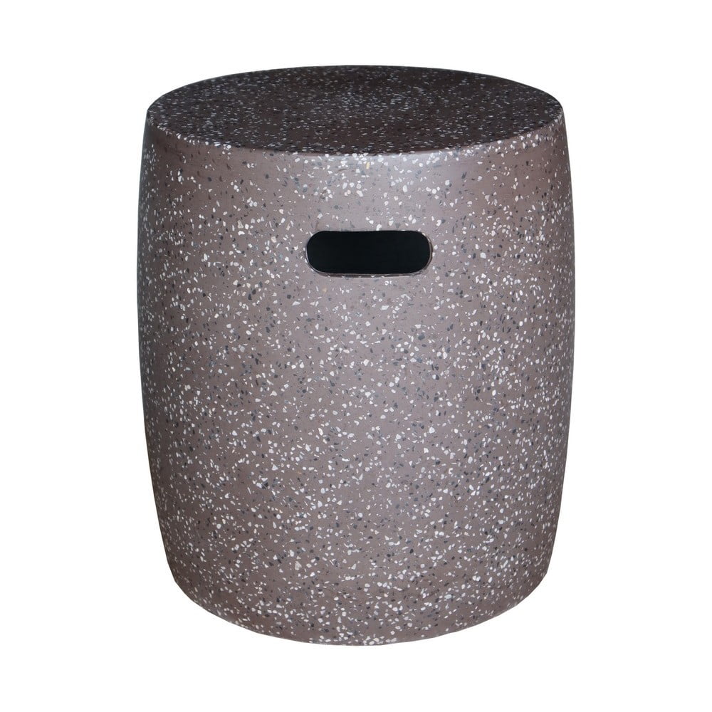 Masă auxiliară de grădină rotundă din ciment terrazzo ø 40 cm Terrazzo – LDK Garden