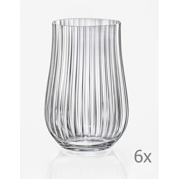Set 6 pahare crystalex tulipa optic, 450 ml