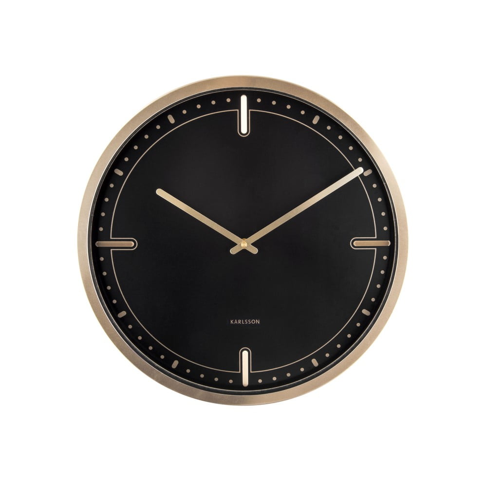 Ceas de perete Karlsson Dots, ø 42 cm, negru bonami.ro imagine 2022