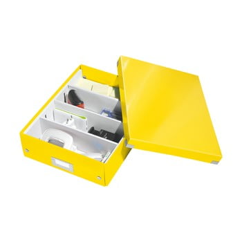 Cutie cu organizator leitz office, lungime 37 cm, galben