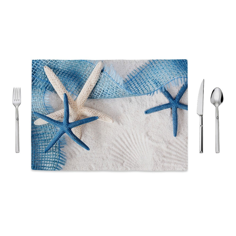Suport farfurie Home de Bleu Tropical Starfishs, 35 x 49 cm