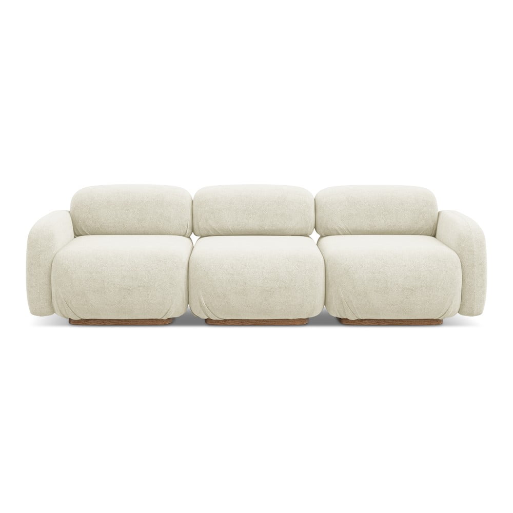 Canapea modulară crem cu tapițerie din țesătură bouclé 270 cm Ailani – Makamii