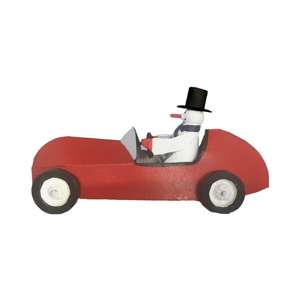 Poza Figurina de Craciun Snowman in Sportscar - G-Bork