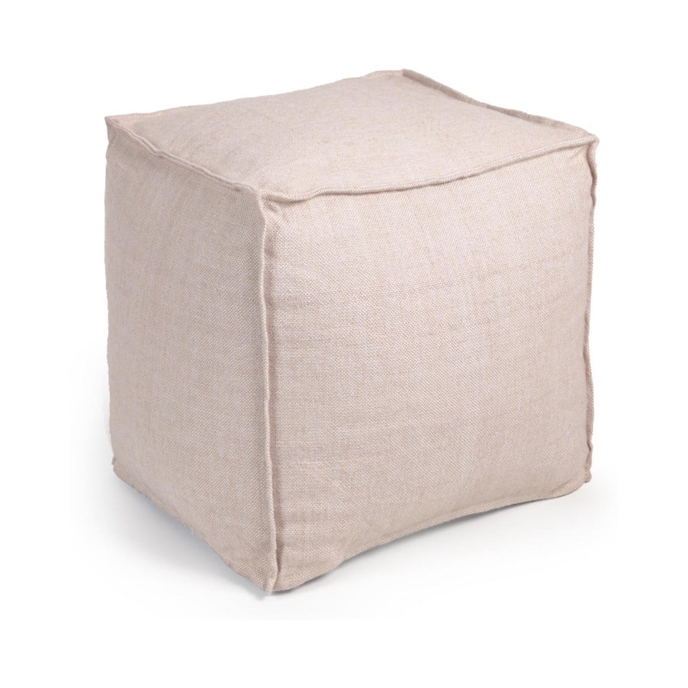 Puf de grădină bej kave home leeith, 40 x 39 cm