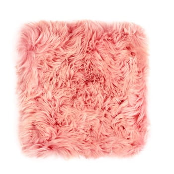 Pernă scaun din blană de oaie Royal Dream, 40 x 40 cm, roz